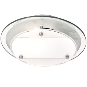 Brightstar CF1362 CHROME Mirror and Frosted Glass with polished Chrome Clips