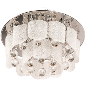 Brightstar CF286/6 CHROME Polished Chrome with Glass and Crystals