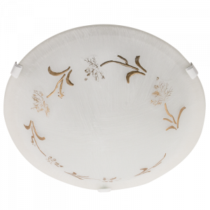 Brightstar CF289 Patterned White Glass with White Clips (small)