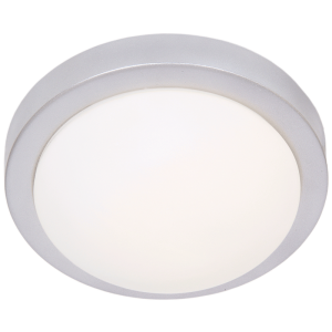 CF3008 SILVER Silver Metal Base with White Glass (S)
