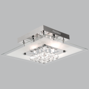 Brightstar CF312/5 CRYSTAL Polished Chrome with Glass and Crystals