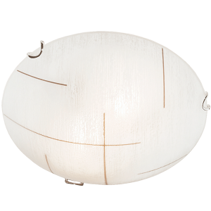 Brightstar CF3401 CHROME Small Frosted Patterned Glass with Polished Chrome Clips