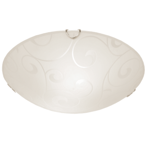 Brightstar CF3507 CHROME Small Patterned Glass with Polished Chrome Clips