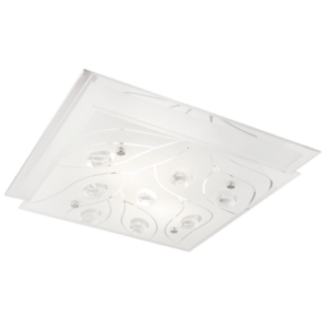 Brightstar CF360 Small Polished Chrome with Frosted Glass and Crystals