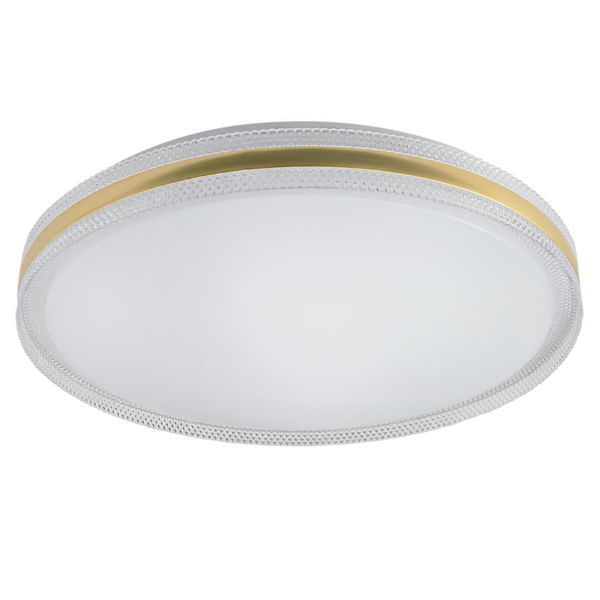 Brightstar CF437 GOLD Metal Ceiling Fitting with Clear PMMA and Gold Rim
