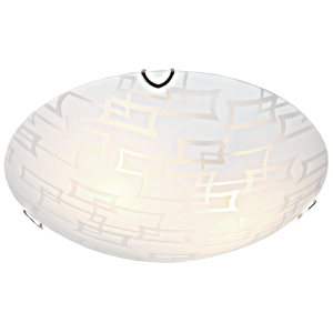 Brightstar CF496 Large Metal Base with Patterned Glass and Polished Chrome Clips (Copy)