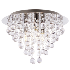 Brightstar CF642/3 CHROME Polished Chrome with Clear Acrylic Crystals