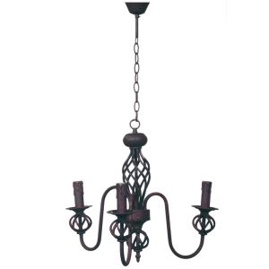 Brightstar CH065/3 RUST Wrought Iron Chandelier