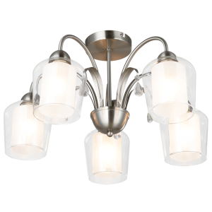 Brightstar CH250/5 Satin Chrome with Clear Outer Glass and Frosted Inner Glass