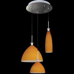 K Light M-KLCH-5011-3O Glass Round Cluster Pendant