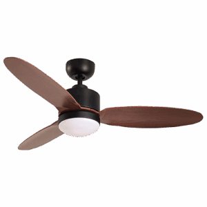 Eurolux F100 Ceiling Fan 3 Blades Matt Black & Dark Brown