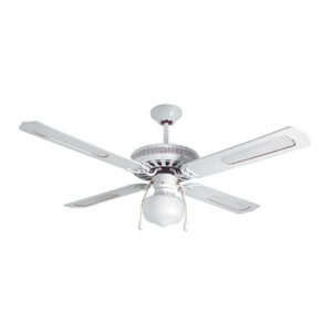 Radiant RF8W Rattan Ceiling Fan with Light White