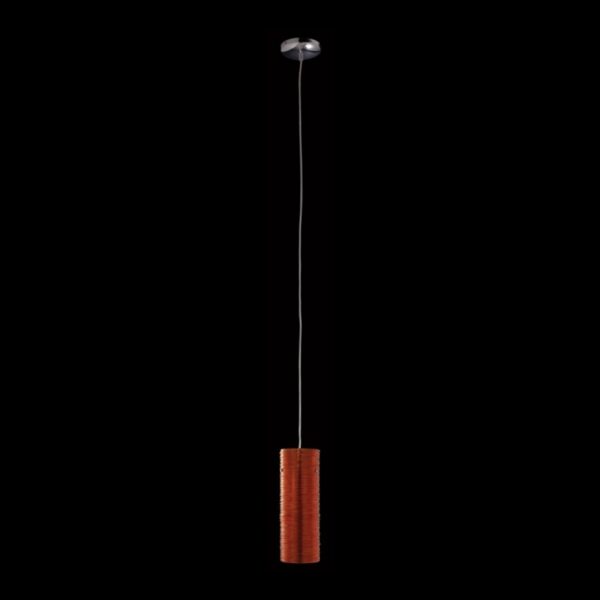 K Light A-KLCH6113S/AB Acrylic Slim Cylinder Amber Pendant