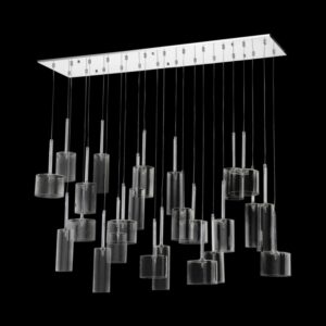 K Light KLCH-3048/24 Glass Rectangular Cluster Pendant