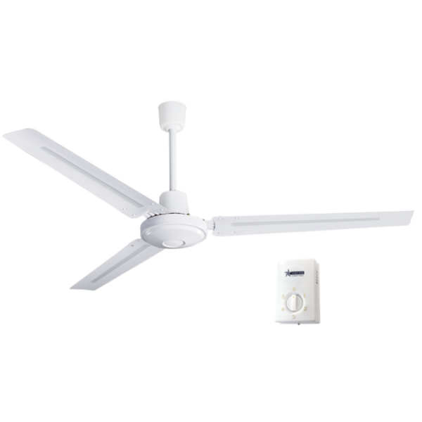 Brightstar FCF072 WHITE Industrial Metal Fan with Metal Blades