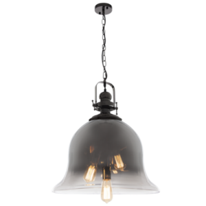 PEN760 SMOKE Gun Metal Pendant with Faded Smoke Glass