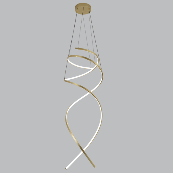 Brightstar PEN965 GOLD LED, Metal and Acrylic Pendant with Remote Control
