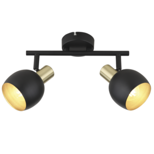 Brightstar S417/2 BK/GD Metal Spotlight