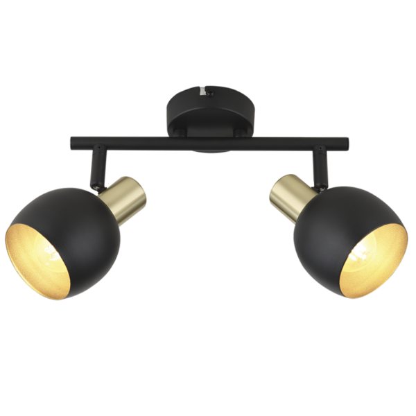 Brightstar S417/2 BK/GD Metal Spotlight