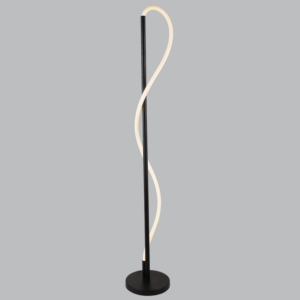 Brightstar SL428 BLACK LED, Metal and Acrylic Floor Lamp with Flexible Woven Tubing