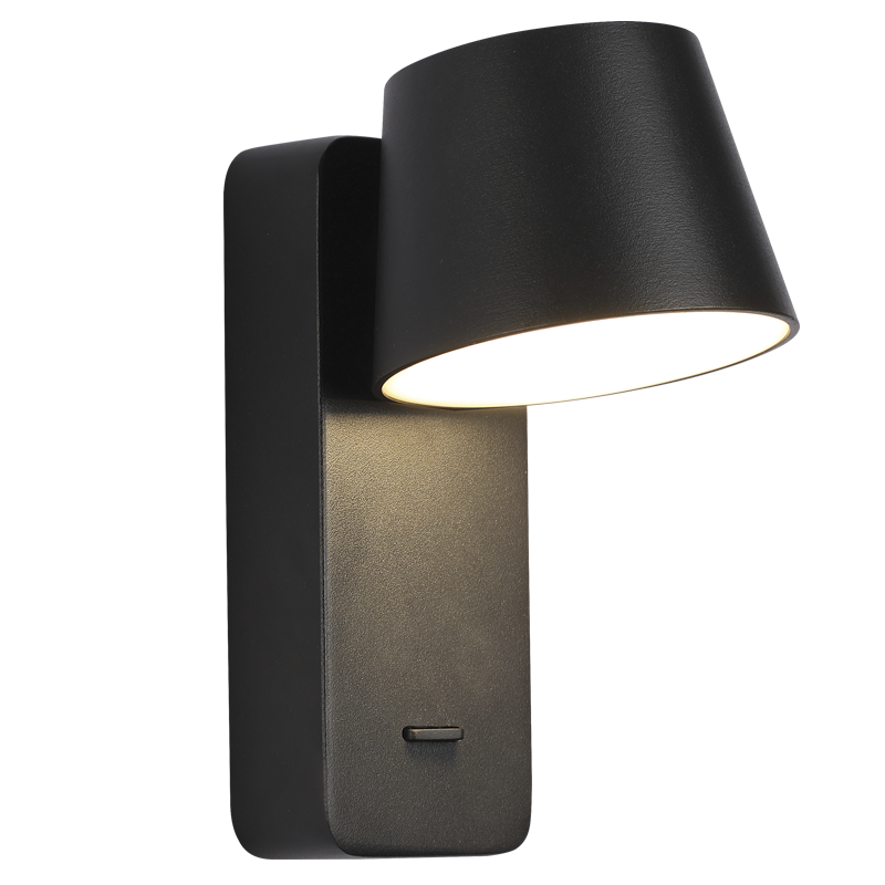Brightstar WB381 BLACK Aluminium, Iron and Acrylic Wall Bracket with ...