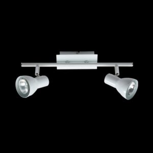 K Light N-KLS-644-2B/WH GU10 Two Adjustable Spot Lights on a Bar
