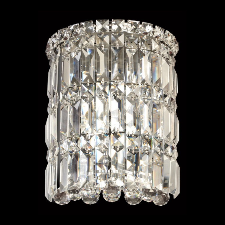 K Light S-KLW-2311/B Large Round Crystal Wall Light