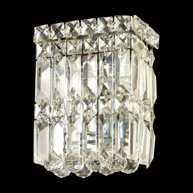 K Light S-KLW-2316/S Small Square Crystal Wall Light