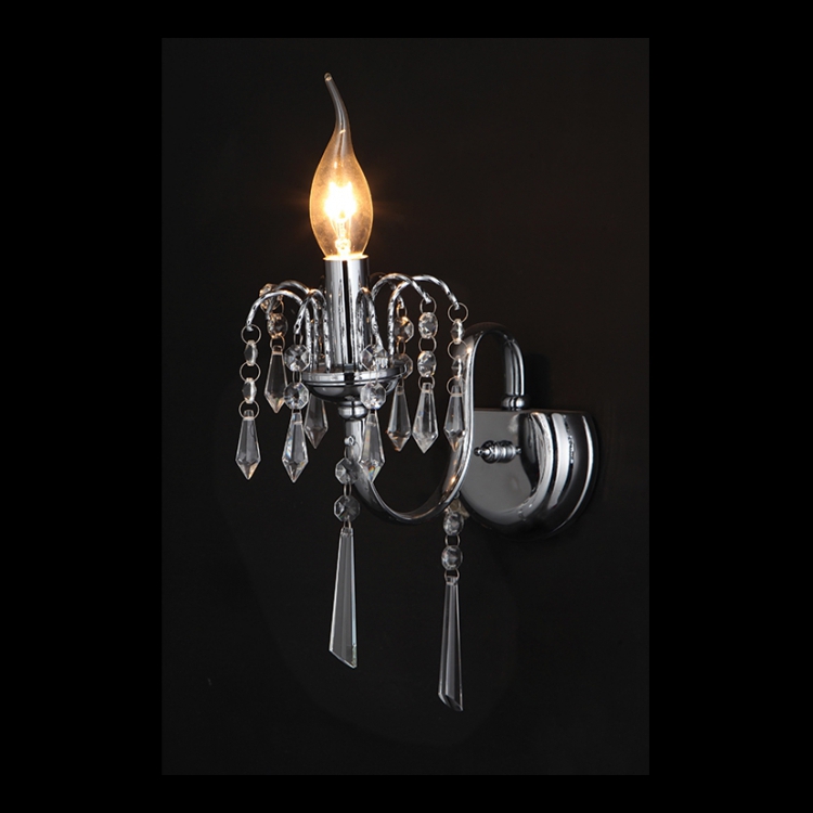 K Light V-KLW-8816/1 1 Arm Elegant Crystal Wall Light