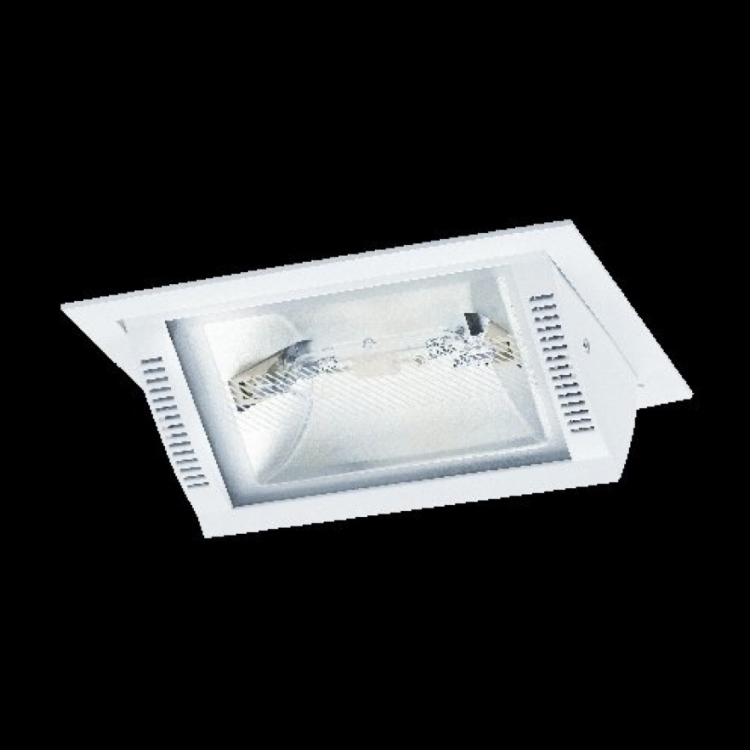 K Light DG-S318F/WH 70W R7S Metal Halide White Tilt Recessed Flood Light Silver