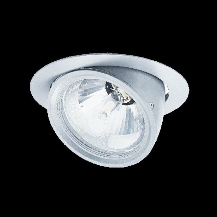 K Light DG-S431BF/SL Metal Halide Silver Tilt Round Recessed Down Light