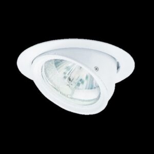 K Light DG-S431BF/WH Metal Halide White Tilt Round Recessed Down Light