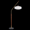 Brightstar SL429 GOLD Metal, Wood Finish and Hemp Rope Standing Lamp with Black Marble Base - Image 2