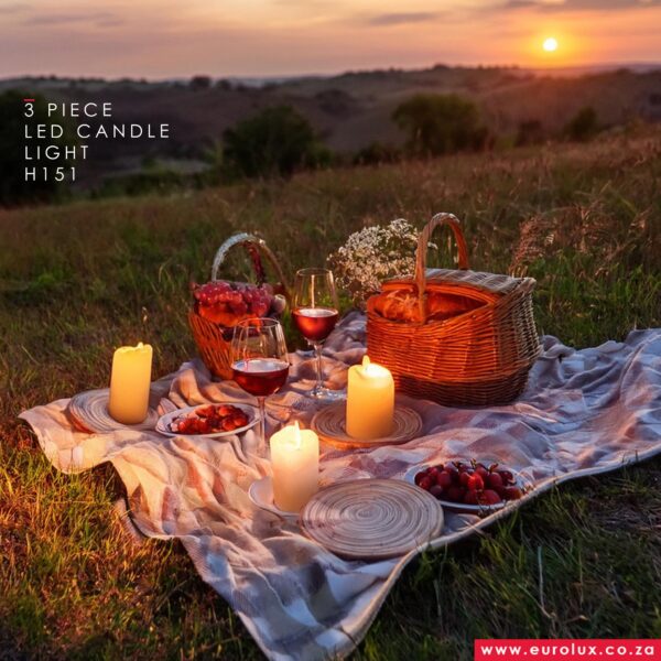 Eurolux H151 LED Flameless Candle Set Dripping 3PC - Image 2