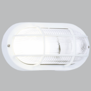 Brightstar BH028 WHITE PVC Bulkhead with Clear Glass