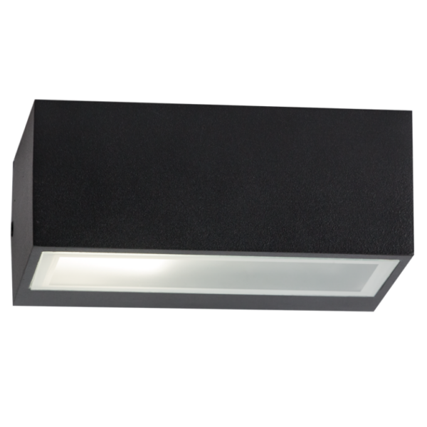 Brightstar BH083 BLACK Aluminium and Glass Bulkhead, Up and Down Facing