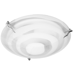 Brightstar CF3031 SATIN Small White / Opaque Glass with Satin Chrome Skew Clips