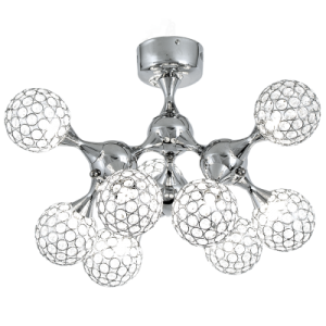 Brightstar CF314/9 CRYSTAL Polished Chrome with Crystals