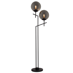 Brightstar SL072 BLACK Metal Base with Smoke Glass