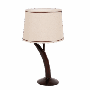 Brightstar TL067 WOOD Resin Table Lamp with Hessian Shade