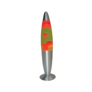 Brightstar TL108 Red & Yellow Lava Lamp with Silver Base