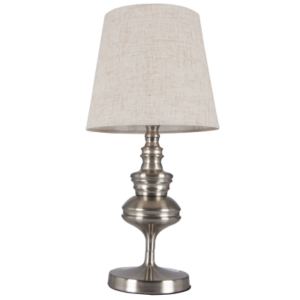 Brightsar TL180 SATIN Metal Desk Lamp with Hessian Shade