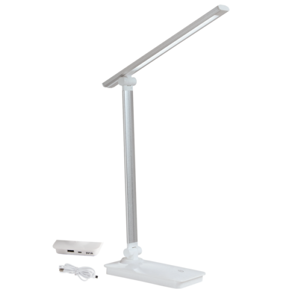 Brightstar TL183 SILVER LED, Aluminium, Metal and Plastic Desk Lamp