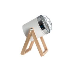 Brightstar TL195 WHITE Polished Chrome, Metal and Wood Desk Lamp