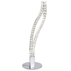 Brightstar TL200 CHROME Stainless Steel and Crystal LED Table Lamp