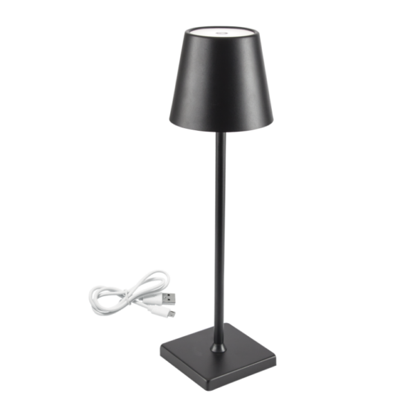 Brightstar TL665 BLACK Rechargeable Metal Table Lamp