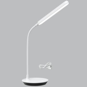 Brightstar TL685 WHITE Rechargeable LED Table Lamp with Flexible Arm, Touch Control and Type C USB Cable
