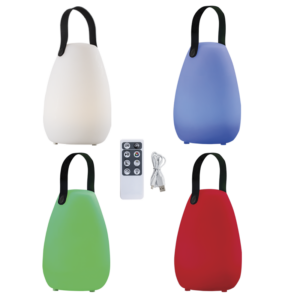 Brightstar TL703 WHITE Outdoor Colour Changing Rechargeable Lamp