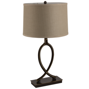 Brightstar TL822 BLACK/GOLD Black Gold Aluminium Base with Hessian Shade
