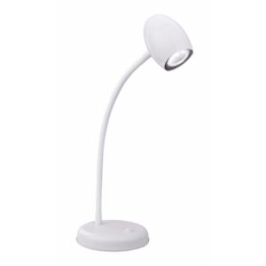 Brightstar TL140 WHITE Desk Lamp with Switch and Adjustable Gooseneck Arm